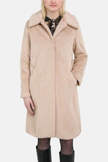 GUESS Kunstfellmantel 'Simonne' sand