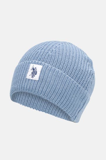 U.S. POLO ASSN. Strickmütze taubenblau