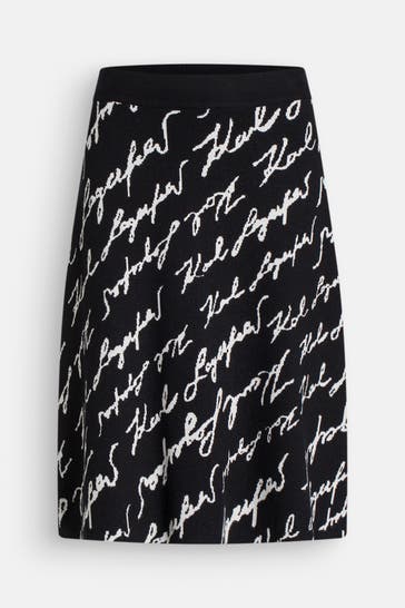 KARL LAGERFELD Strickrock gemustert