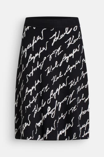 KARL LAGERFELD Strickrock gemustert