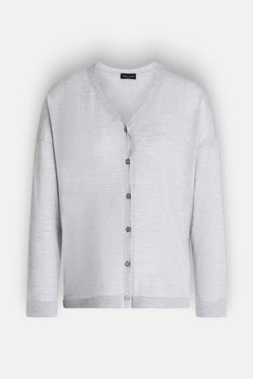 ROBERTO COLLINA Cardigan hellgrau