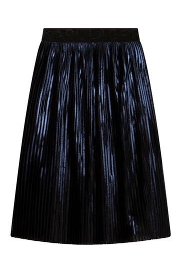 KARL LAGERFELD Pliserock dunkelblau