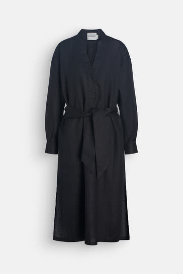 CLOSED Leinenkleid 'Lacey' schwarz