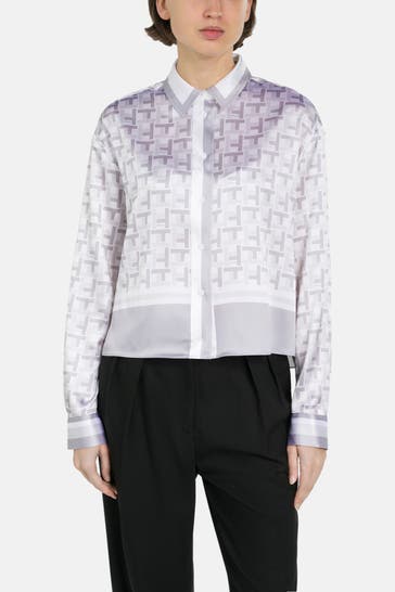 HERZENSANGELEGENHEIT Seidenmix-Bluse gemustert