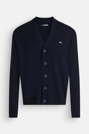 J.LINDEBERG SPORTSWEAR Strickjacke 'Lucas' navy
