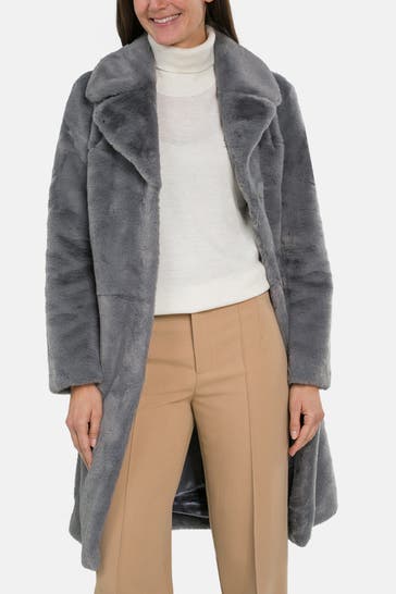 FRIEDA & FREDDIES NY Kunstfellmantel grau