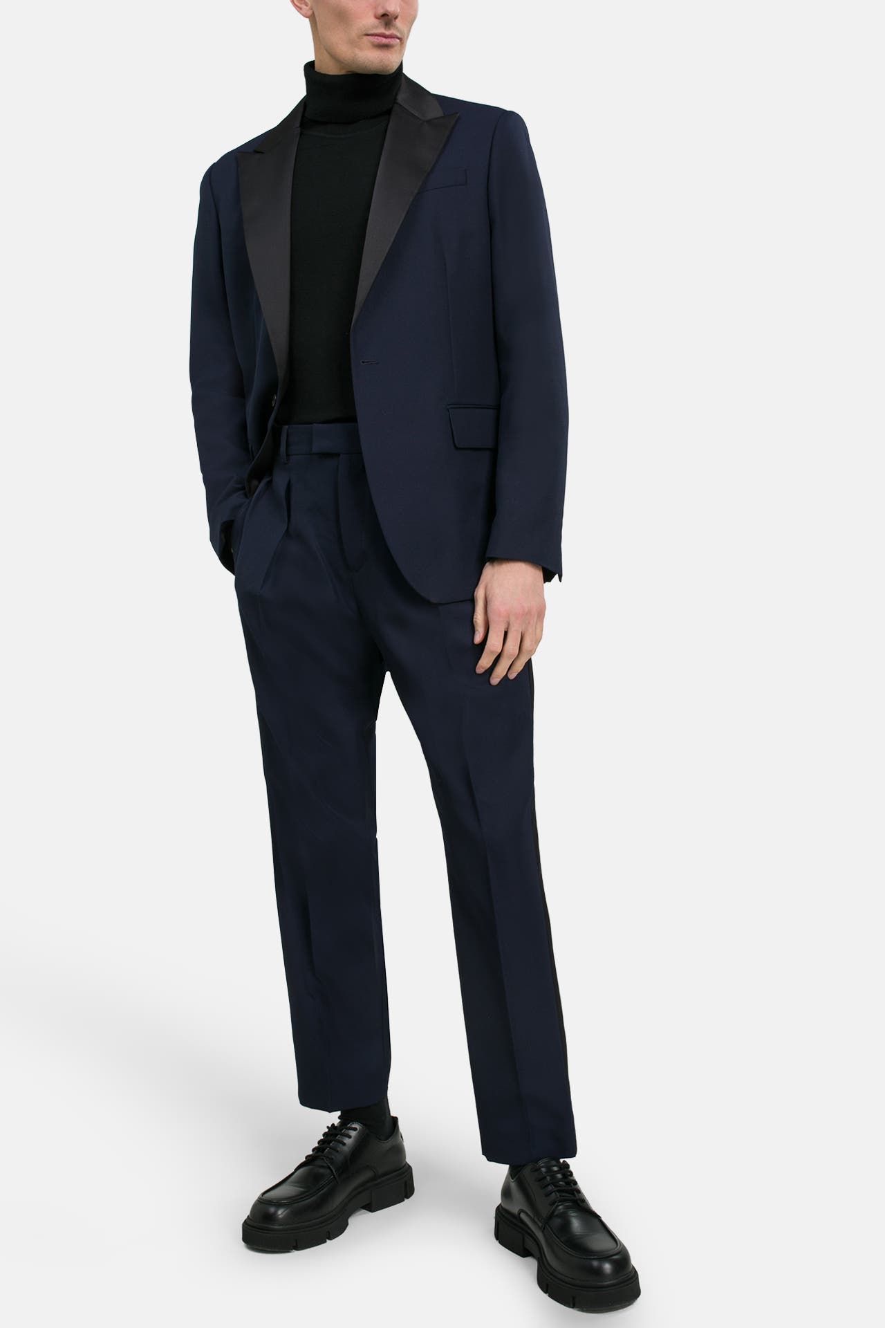 KARL LAGERFELD Wollmix-Hose 'Tuxedo' navy, Bild 1