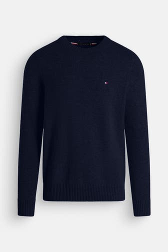 TOMMY HILFIGER Wollpullover dunkelblau