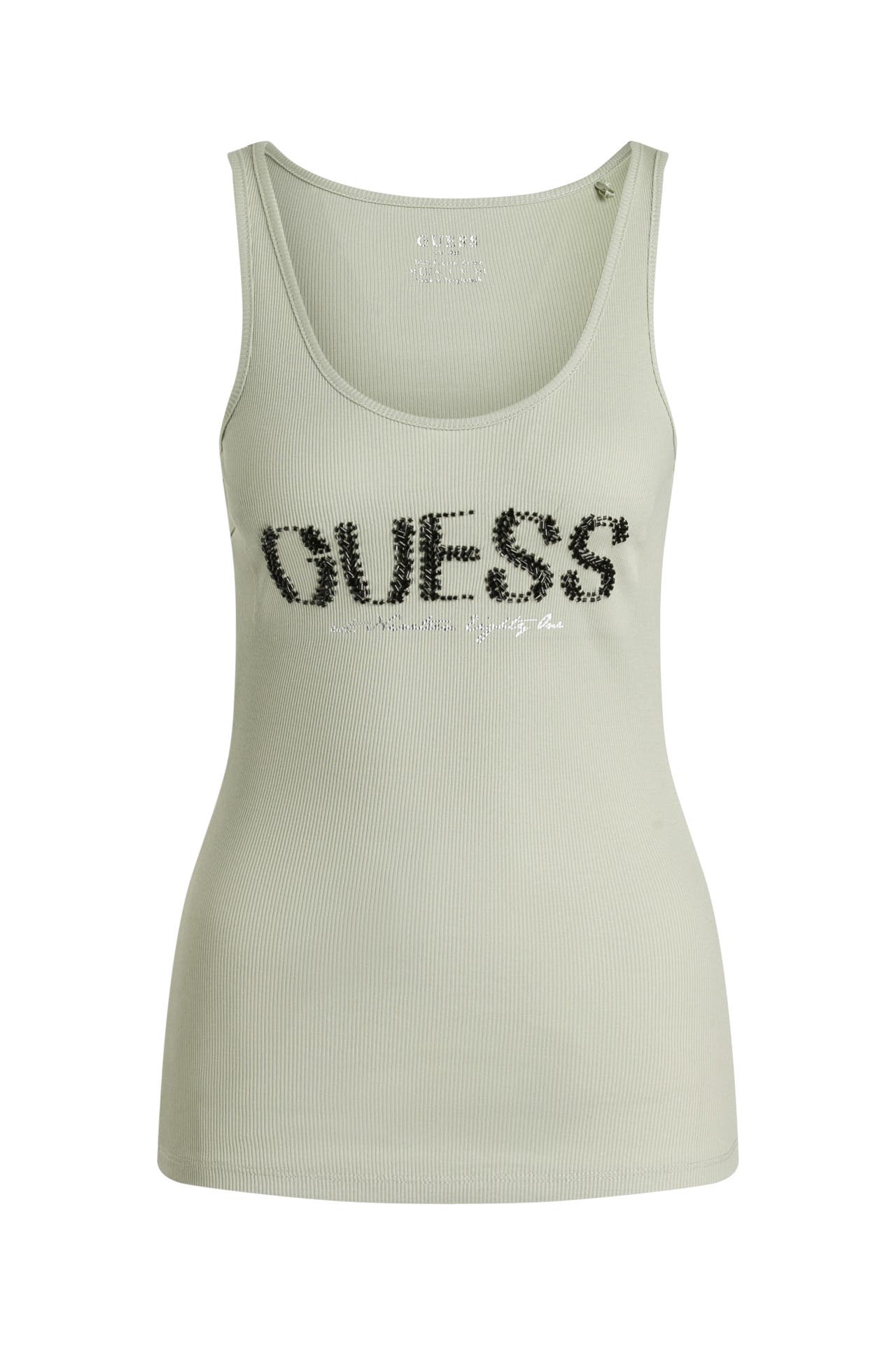 GUESS Top Donna W3GP34 KBQI0 - Design Smoked Liscio - Elegante E Versatile - 2