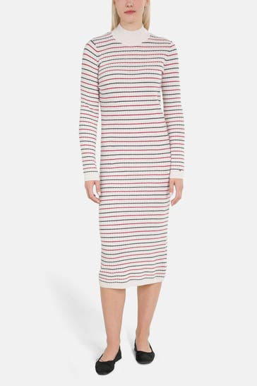 TOMMY HILFIGER Wollmix-Kleid gemustert