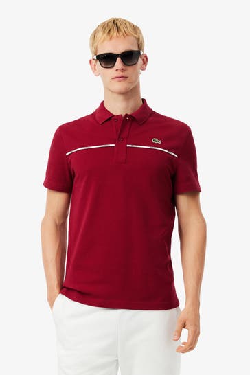 LACOSTE Polo-Shirt dunkelrot