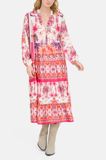 MISS GOODLIFE Blusenkleid 'Circle' gemustert