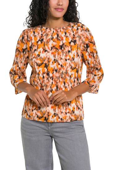 S.OLIVER BLACK LABEL Blusenshirt gemustert