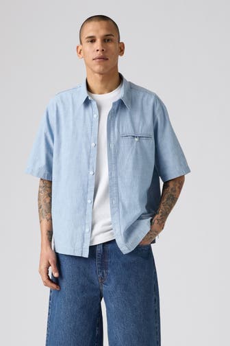 LEVI'S® Kurzarmhemd himmelblau