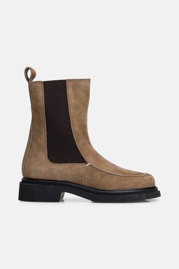 DONNA CAROLINA Chelsea-Boots 'Mary Stitch' hellbraun