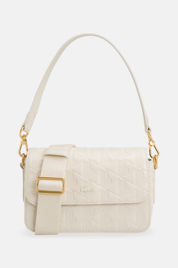 LACOSTE - Schultertasche creme
