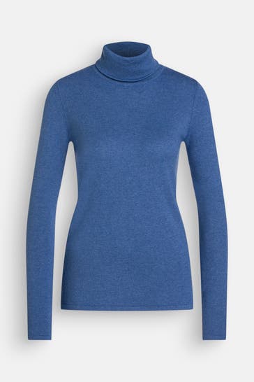 RM BY ROSEMUNDE Rollkragenpullover 'Sofia' azurblau