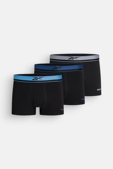 REEBOK 3er-Pack Boxer Trunks schwarz