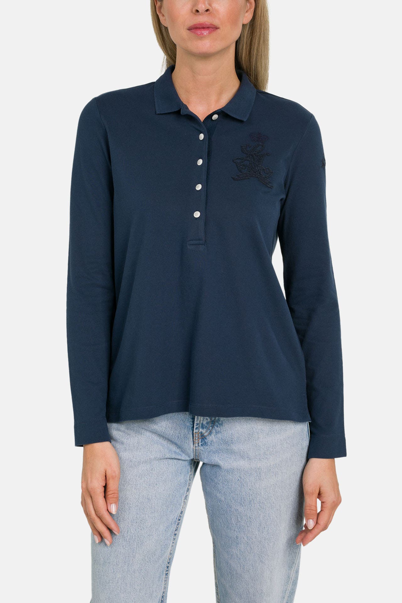 LA MARTINA Langarm-Polo marine, Bild 1