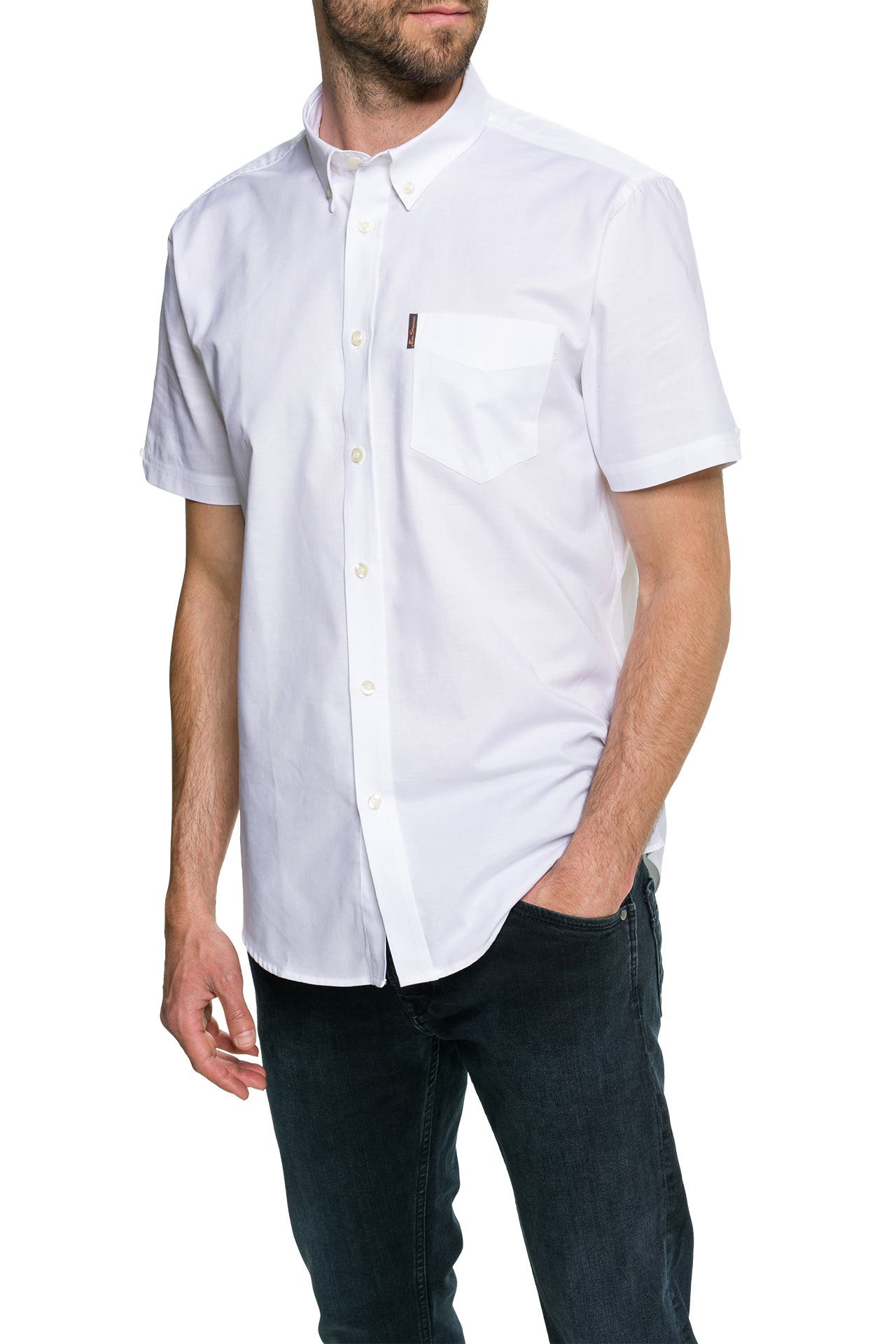 BEN SHERMAN Kurzarmhemd weiß, Bild 1