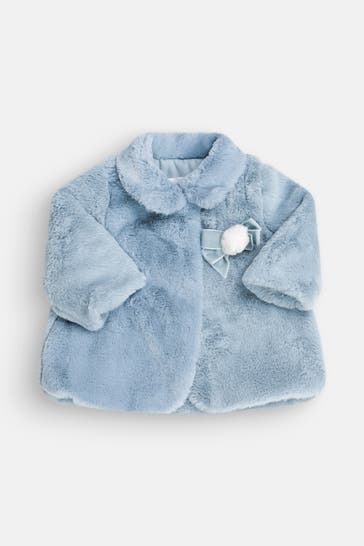 MAYORAL Kunstfell-Jacke taubenblau