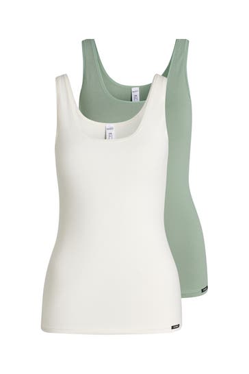 SKINY 2er-Pack Top champagner graugrün