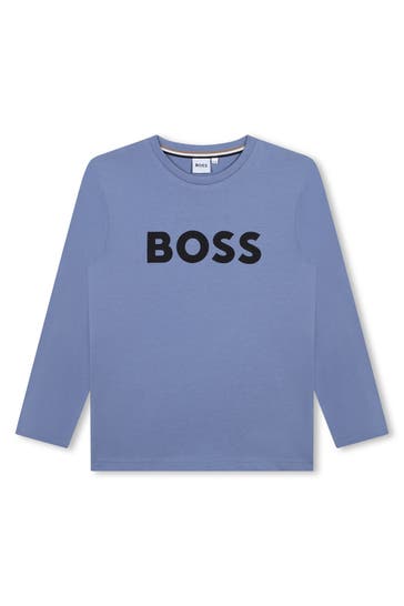 BOSS Longsleeve rauchblau