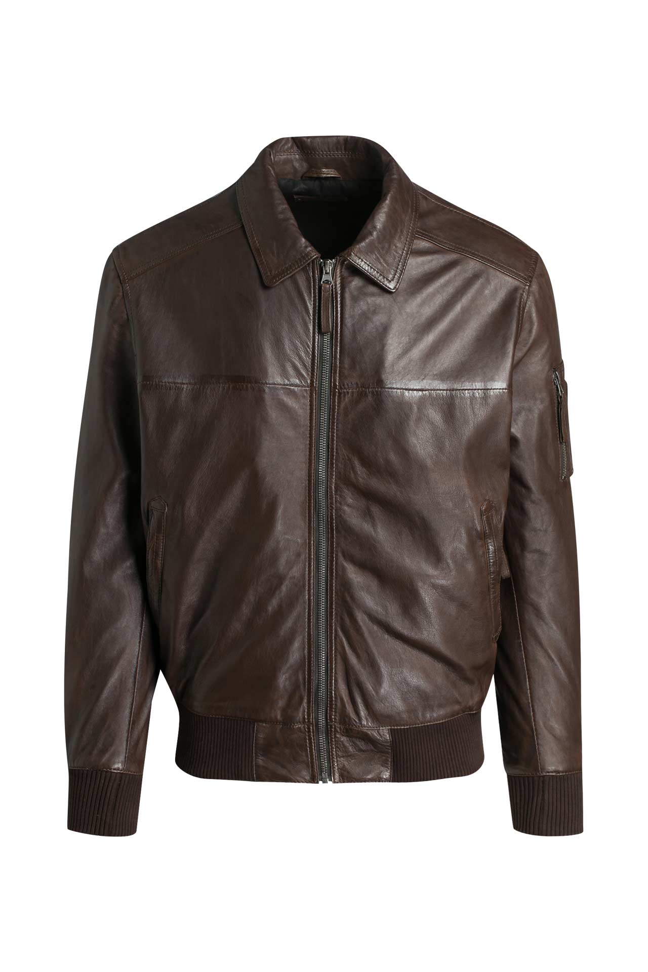 Lederjacke 'Inso' dunkelbraun - MAZE » günstig online kaufen | Outletcity