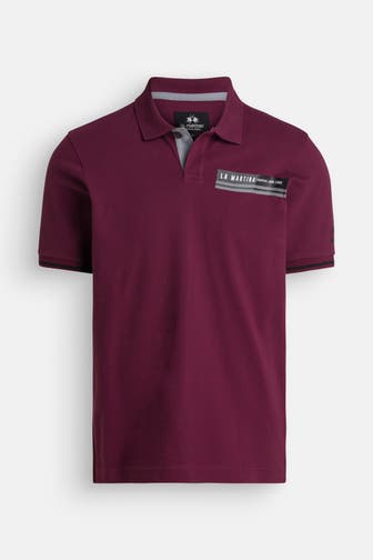 LA MARTINA Polo-Shirt weinrot