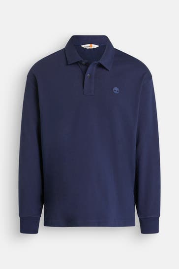 TIMBERLAND Langarm-Polo dunkelblau