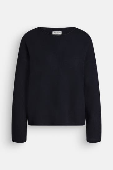 MARC O'POLO Wollpullover schwarz
