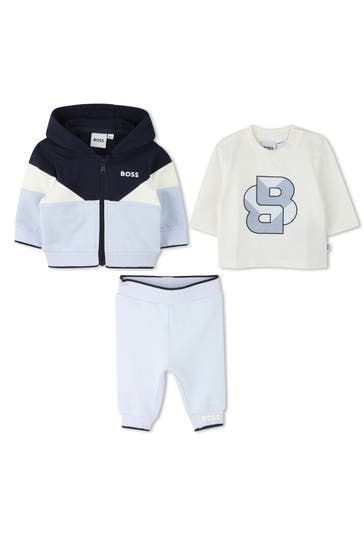 BOSS Set: Sweatjacke, Longsleeve & Sweatpants