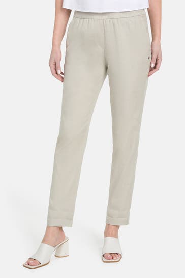 MARC CAIN Leinenmixhose greige