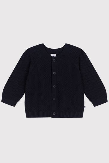 PETIT BATEAU Strickjacke dunkelblau