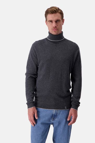 COLOURS & SONS Wollmix-Pullover dunkelgrau