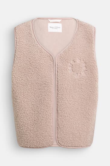 MARC O'POLO Teddyfell-Weste beige