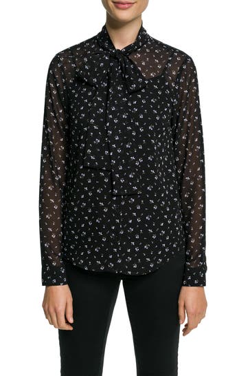MICHAEL MICHAEL KORS Casual-Bluse schwarz gemustert