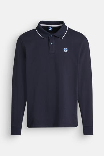 NORTH SAILS Langarm-Polo dunkelblau