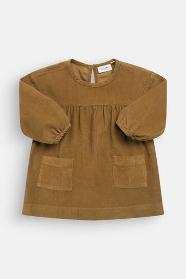 SANETTA Cord-Kleid camel