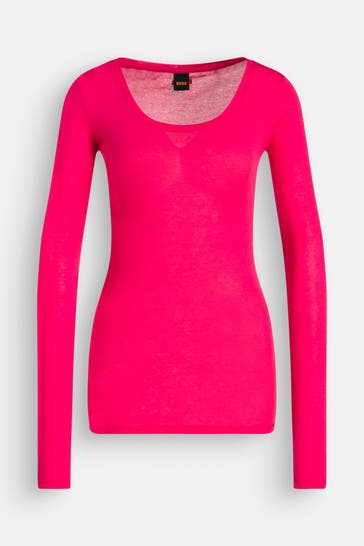 BOSS Longsleeve 'Elayer' pink