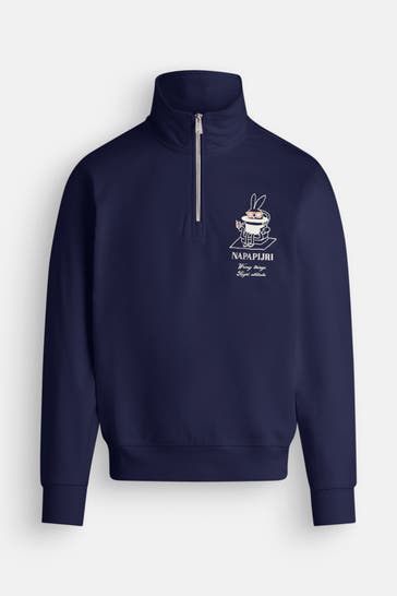 NAPAPIJRI Dark blue Half-Zip Sweater
