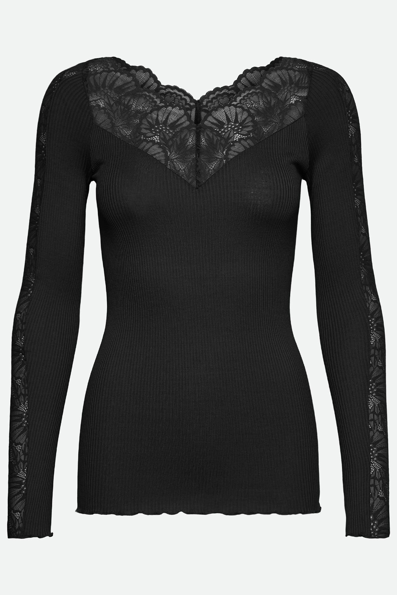 ROSEMUNDE Seidenmix-Longsleeve schwarz, Bild 1