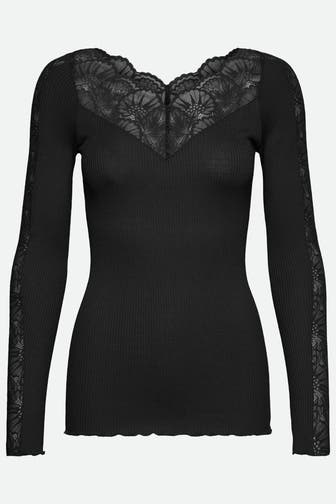 ROSEMUNDE Seidenmix-Longsleeve schwarz