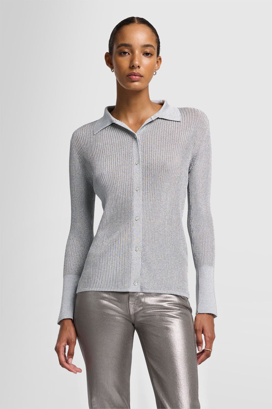 7 FOR ALL MANKIND Strickjacke silber, Bild 1