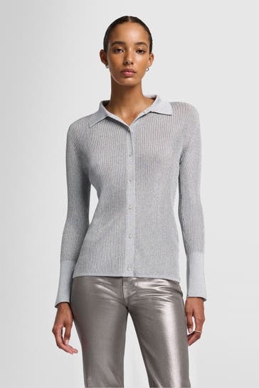 7 FOR ALL MANKIND Strickjacke silber