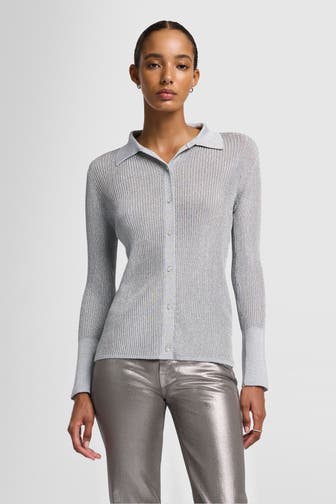 7 FOR ALL MANKIND Strickjacke silber