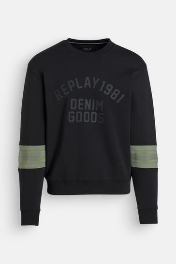REPLAY Sweatshirt schwarz 
