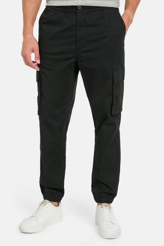 CALVIN KLEIN Cargohose schwarz
