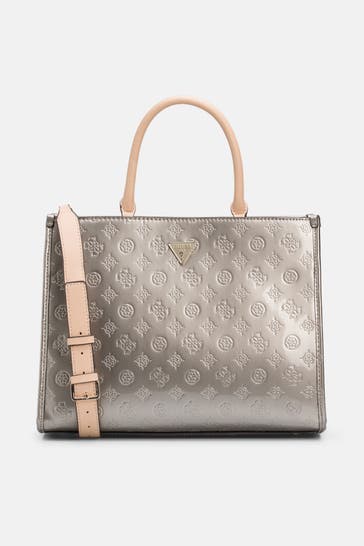 GUESS Handtasche 'Arnela' silber