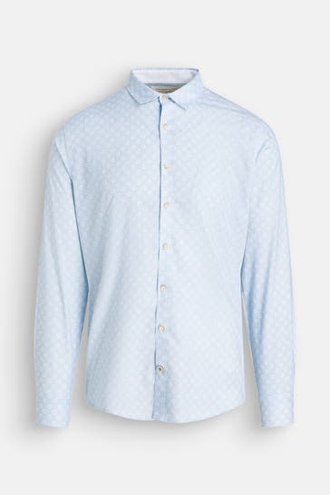 COLOURS & SONS Casual-Hemd hellblau gemustert